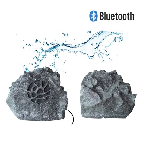 High Power 2X30W Background Music Rock Shaped Active Waterproof Bluetooth Garden Speaker ...