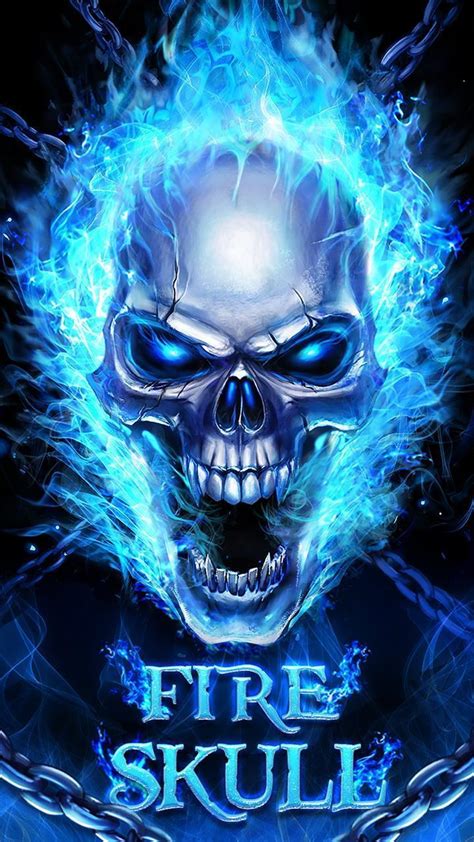 Blue Fire Skull Wallpapers - Top Free Blue Fire Skull Backgrounds - WallpaperAccess