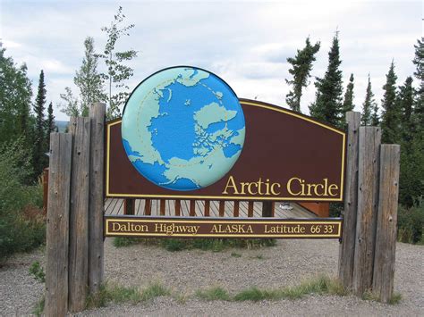 Arctic Circle Sign, Alaska, USA - Heroes Of Adventure