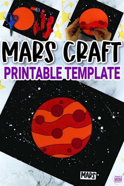 Mars Craft With Printable Template – Simple Mom Project