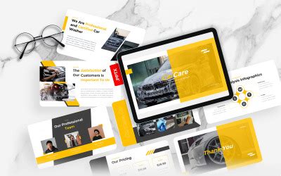 Clanny - Car Wash PowerPoint Template - TemplateMonster