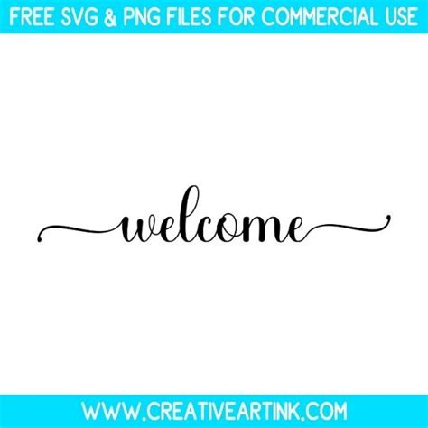 Simple Welcome SVG – Free SVG Files | Creativeartink.com