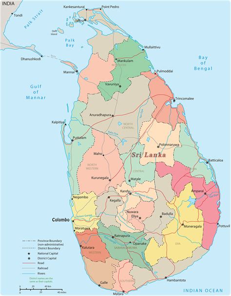 Sri Lanka Map, Colombo