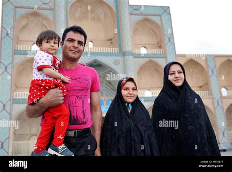 Iranian family in Yazd city - Iran © Antonio Ciufo Stock Photo: 181765020 - Alamy