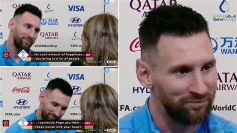 A reporter told emotional Lionel Messi what he means to the world in beautiful post-match interview