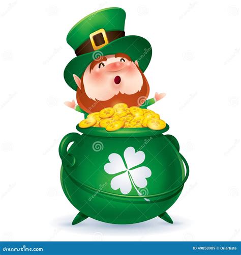 Leprechaun and a pot of gold