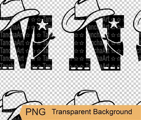 Cowboy Font SVG Letters Cowboy Clipart Font Digital Letters | Etsy