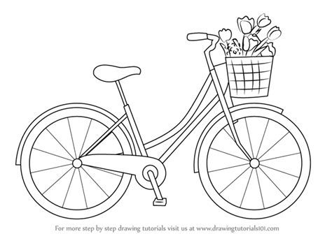 How to Draw a Cute Bicycle (Two Wheelers) Step by Step | DrawingTutorials101.com