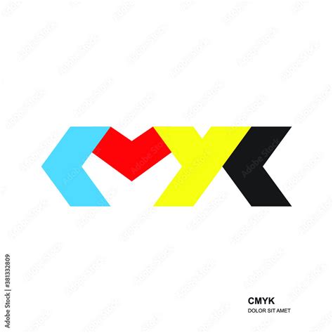 CMYK logo vector of alphabet Stock Vector | Adobe Stock