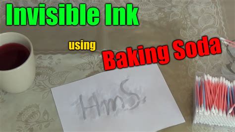 How to make an INVISIBLE INK (using BAKING SODA) - YouTube