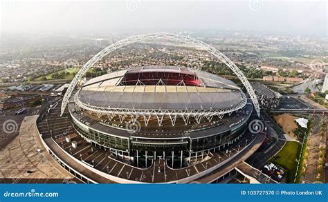 Aerial View of Iconic Landmark Wembley Stadium Editorial Image - Image of iconic, flying: 103727570