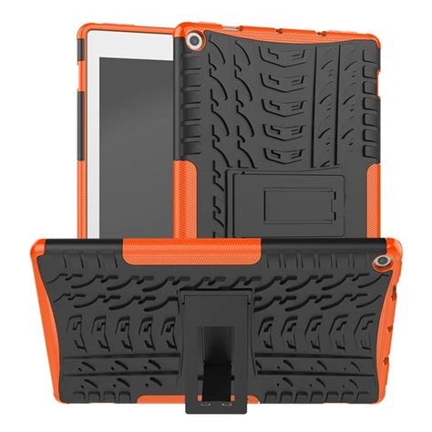 For Kindle Fire HD 10 2019 Hybrid Rugged Hard Rubber PC Stand Case ...