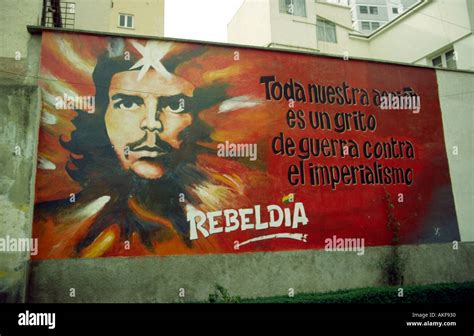 Graffiti of Che Guevara outside La Paz university Bolivia Stock Photo - Alamy