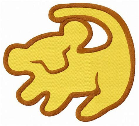 Simba symbol embroidery design