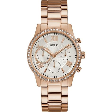 Guess Watches Guess Ladies Solar Rose Gold Watch - Watches from Faith Jewellers UK