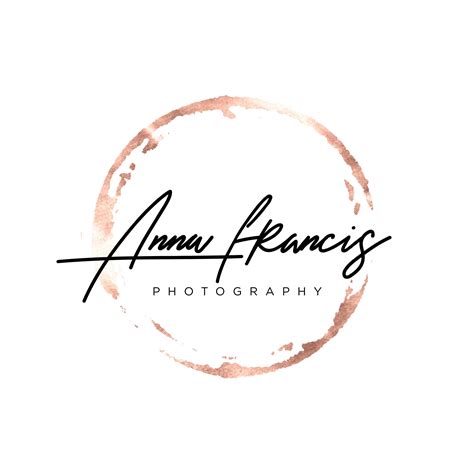 Rose Gold Logo Photography Logo Watermark Modern Circle Logo - Etsy Denmark | Circle logo design ...