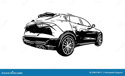 Car Back View Drawing