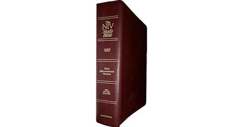 Zondervan NIV Study Bible, Red Letter Edition [Large Print] (Burgundy ...