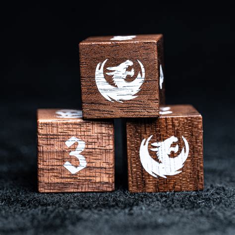 URWizards D&D Walnut Wood Dice Set | Urwizards