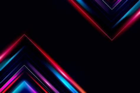 Free Vector | Dark background with neon lines