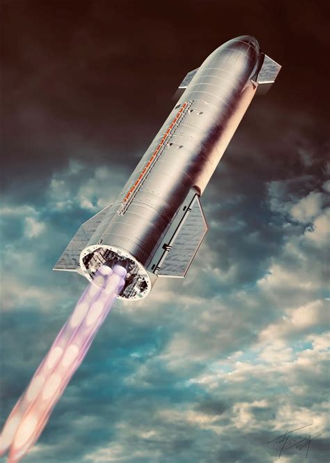 Incredibly detailed posters of SpaceX Starship SN8 15km test flight by Tony Bela | Spacex ...