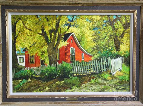 Little Red House By Mark Coomer Painting by Mark Coomer