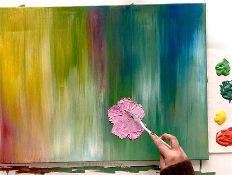 Step by step acrylic painting tutorial for easy colorful flowers ...