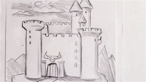 Creepy Castle Drawing at PaintingValley.com | Explore collection of Creepy Castle Drawing