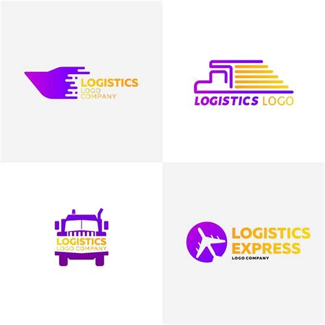 Shipping Business Logistics Courier Logo Set 830156 Vector Art at Vecteezy