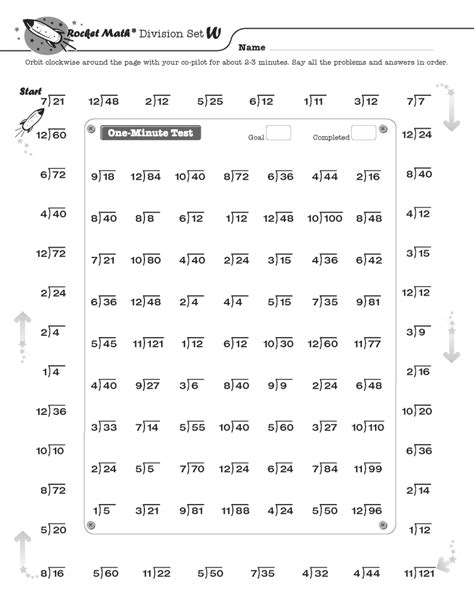 Division 10s, 11s, 12s - Rocket Math