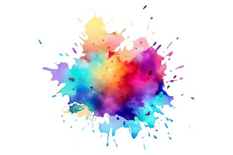 Colorful Ink Splash, Paint Splatter Graphic by pixeness · Creative Fabrica