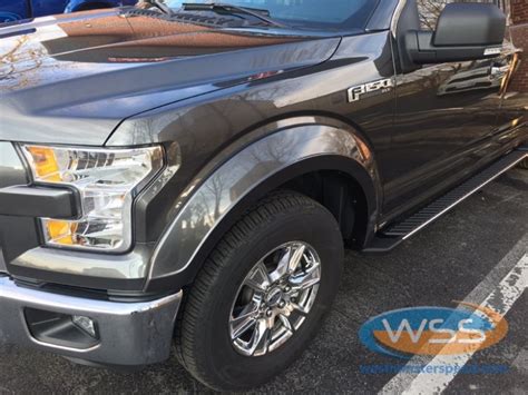 Sleek Painted Bushwacker Fender Flares on 2015 Ford F150