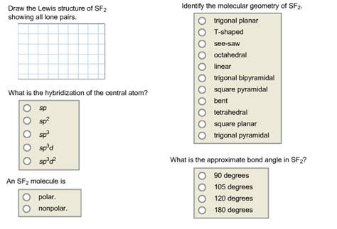 Solved Draw the Lewis structure of SF2 showing all lone | Chegg.com