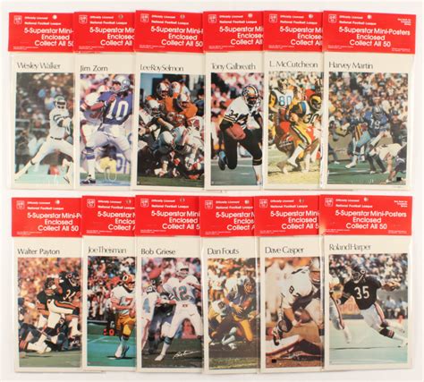 Lot of (60) Vintage NFL Mini-Posters | Pristine Auction