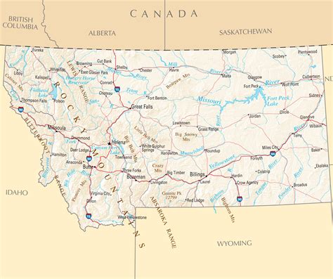 Montana Reference Map - MapSof.net