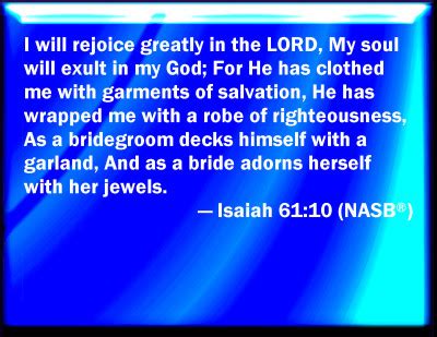 Bible Verse Powerpoint Slides for Isaiah 61:10