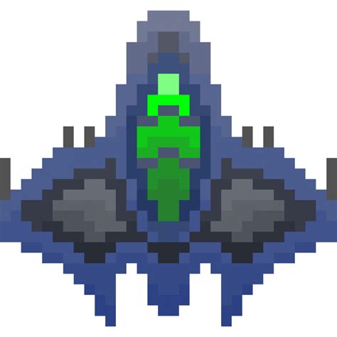 Spaceship Pixel Art Transparent