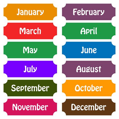 Calendar Month Labels - 10 Free PDF Printables | Printablee