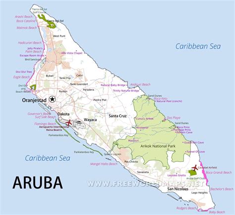 Where Is Aruba Map