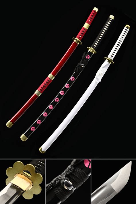 TRUEKATANA® Zoro Sword, One Piece Roronoa Zoro Sandai Kitetsu Katana Samurai Sword Replica With ...