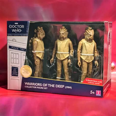 DOCTOR WHO 5& Warriors of the Deep Silurian Action Figure Set £29.99 ...