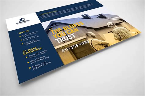 Construction Company Flyer Template in PSD, Ai & Vector - BrandPacks