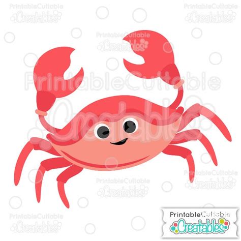 Cute Crab SVG Cut File & Clipart E163 Includes Limited | Etsy