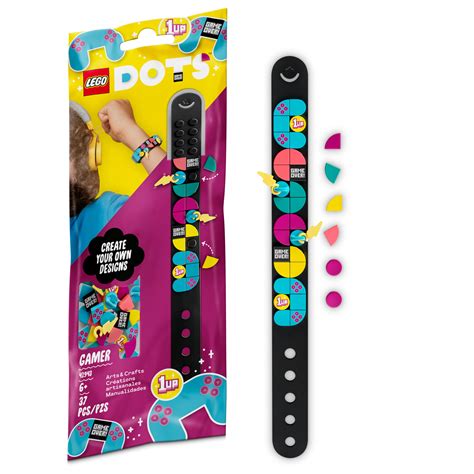 LEGO DOTS Gamer Bracelet with Charms 41943 DIY Craft Bracelet Kit; A Creative Gift for Arcade ...