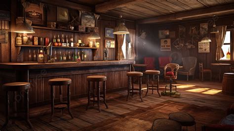 Beautiful Interior Scene In A Small Bar Background, Old Western Saloon Picture, Western, Saloon ...