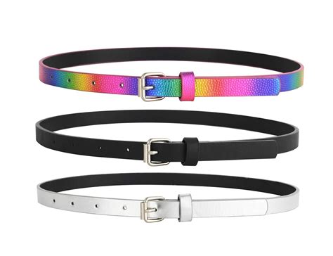 Buy Belts for Girls 3 Pack Teen Kids Belt Girls Fashion PU Leather Patent Belt Fit Pant 21"-30 ...