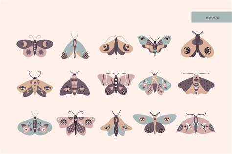 Pale Moth/Clipart&Patterns By Design_Savchuk | TheHungryJPEG