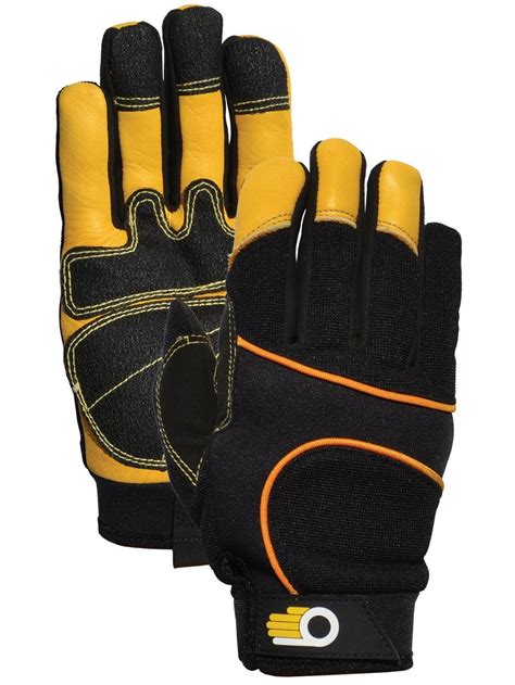 Leather Work Gloves, Medium Waterproof Neoprene Wrist Mens Womens Work ...