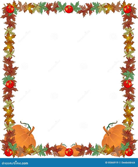 Fall Border Frame Illustration Stock Vector - Illustration of copy, fall: 8566919