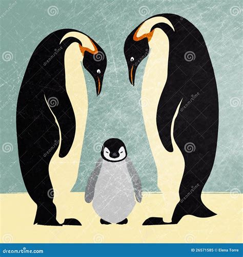 Emperor Penguin Family Royalty Free Stock Photo - Image: 26571585